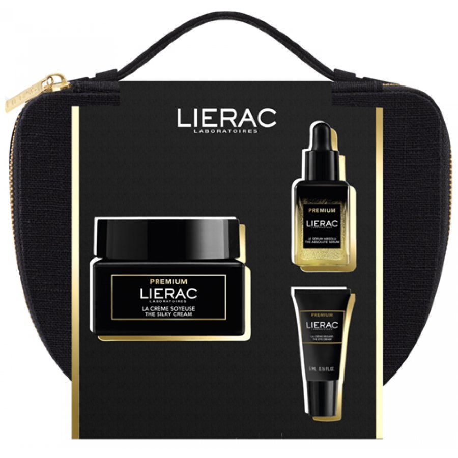 Lierac Premium Cofanetto: La Crème Soyeuse 50ml + Siero 13ml + Crema Occhi 5ml - Trattamento Anti-Età Completo