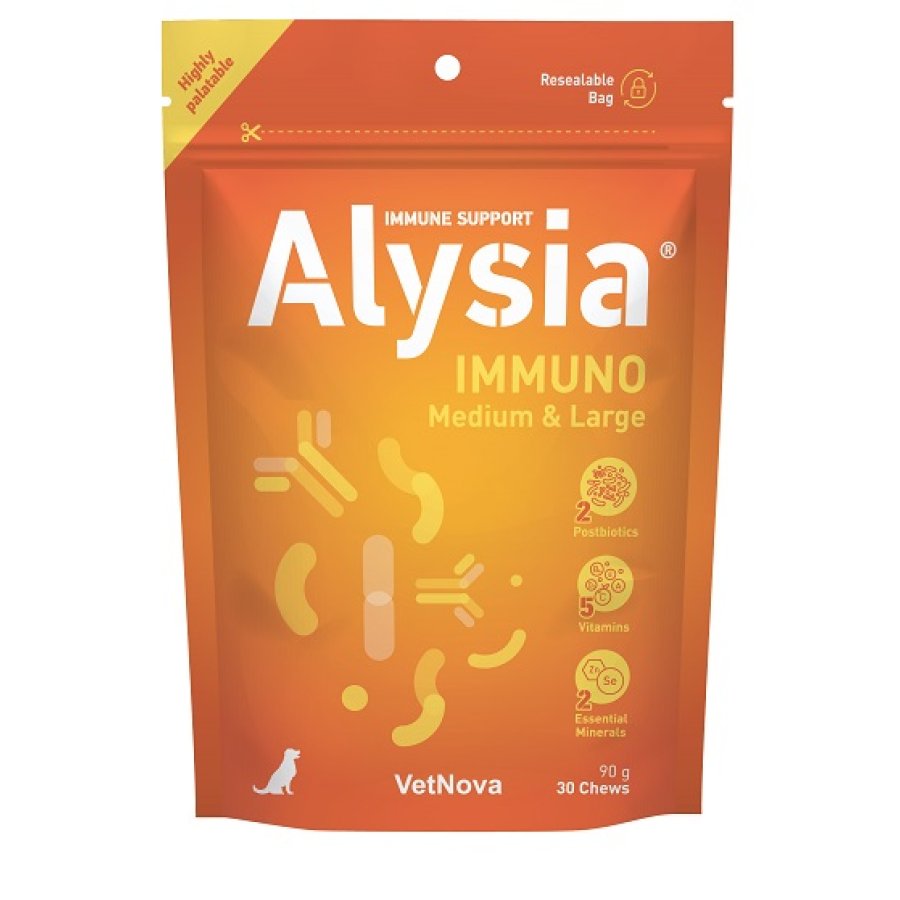 ALYSIA IMMUNO MEDIUM/LARGE 30CHEWS - VETNOVA