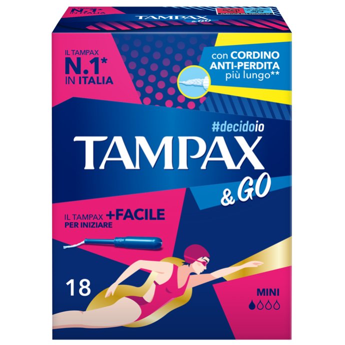Tampax &Go Mini, 18 Pezzi Tampax &Go Mini, 18 Pezzi