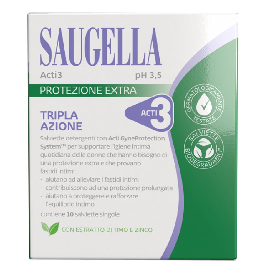 SAUGELLA ACTI3 10 Salviettine