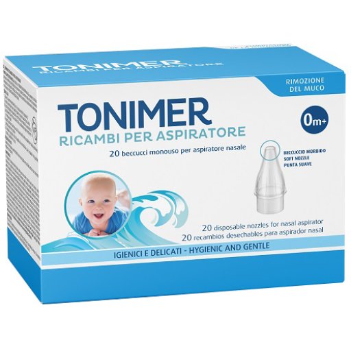 TONIMER Ricambi per Aspiratore Nasale, 20 beccucci monouso TONIMER Ricambi per Aspiratore Nasale, 20 beccucci monouso