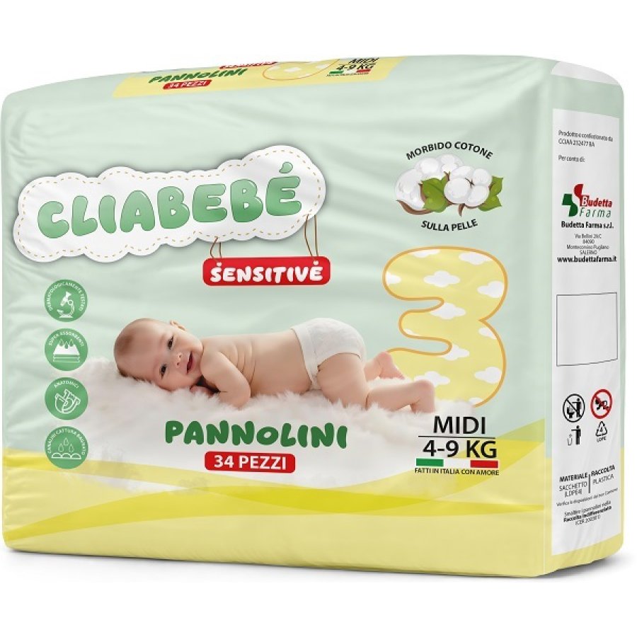 Cliabebè Pannolini Taglia 3, 34 Pezzi
