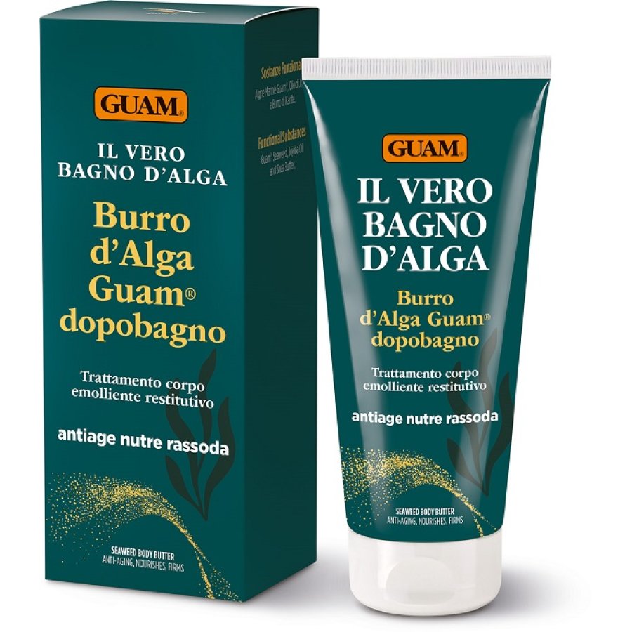 Guam Il Vero Bagno D'Alga Burro Dopo-Bagno Trattamento Corpo Rassodante e Nutriente, 150 ml