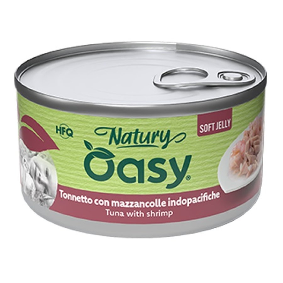 OASY GATTO NATURY SOFT JELLY POLLO CON MAZZANCOLLE 150GR (lattina)