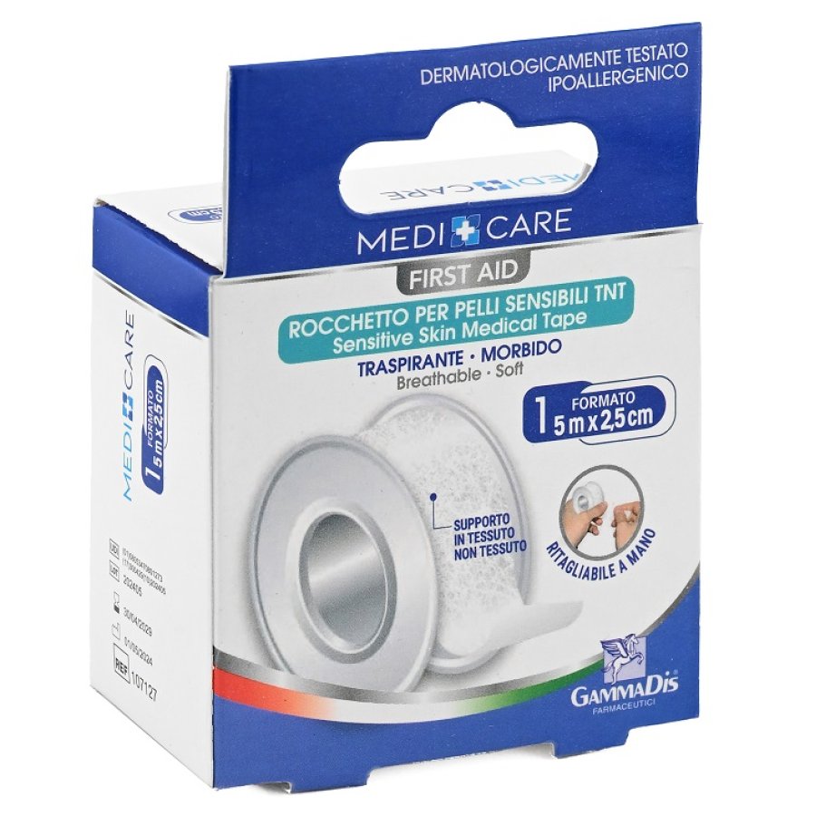 Rocchetto Tnt Bianco 500x2,5cm - Tessuto Non Tessuto Resistente, 1 Rotolo