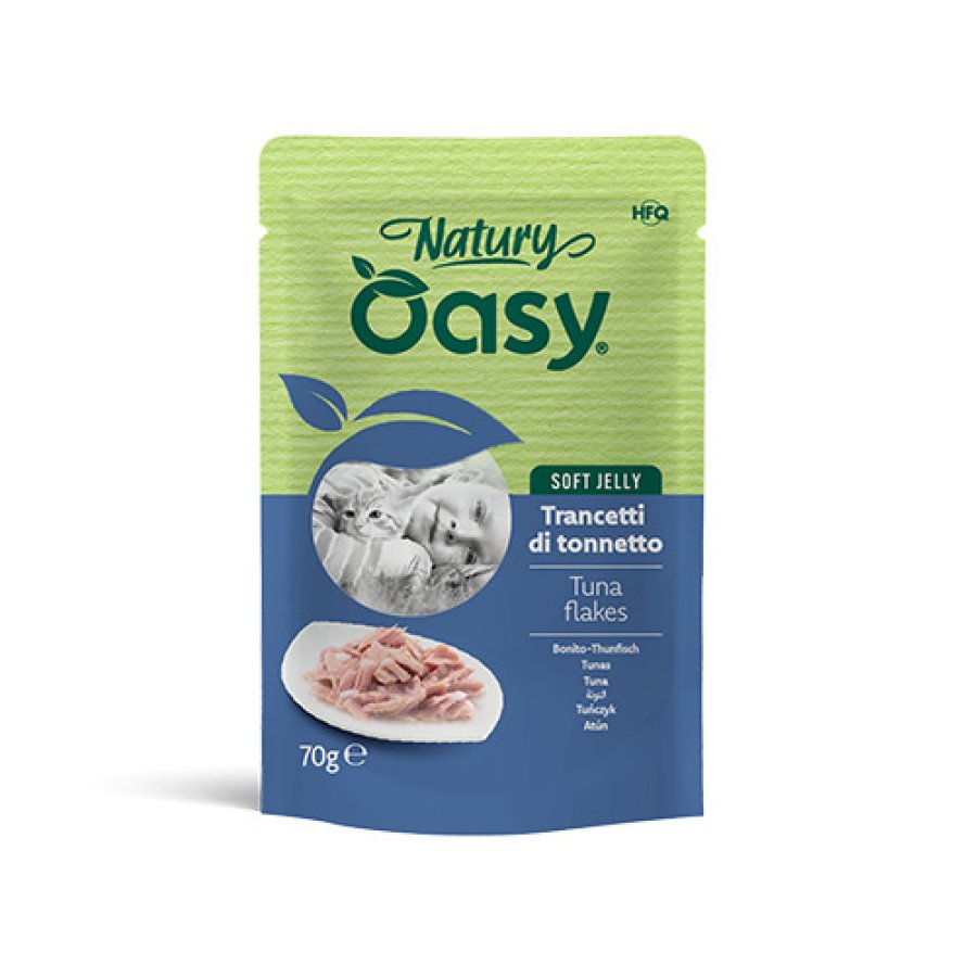 OASY GATTO NATURY SOFT JELLY TRANCETTI TONNETTO 70GR (bustina) OASY GATTO NATURY SOFT JELLY TRANCETTI TONNETTO 70GR (bustina)