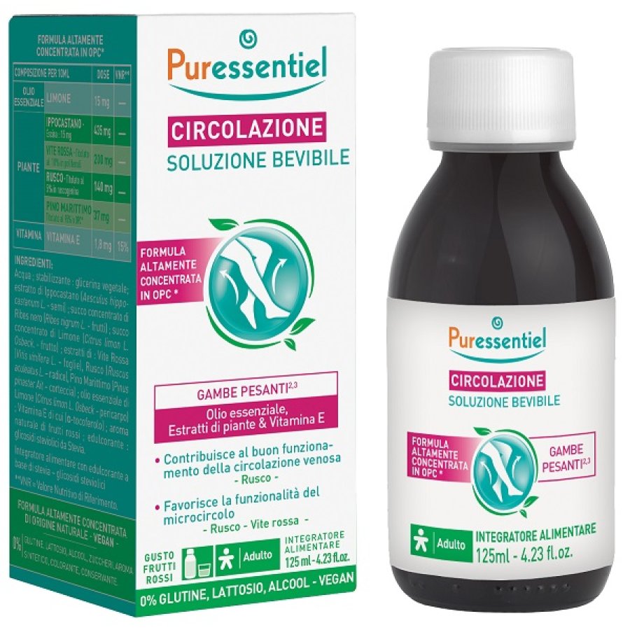 PURESSENTIEL Soluzione Bevibile Circolazione, 125 ml