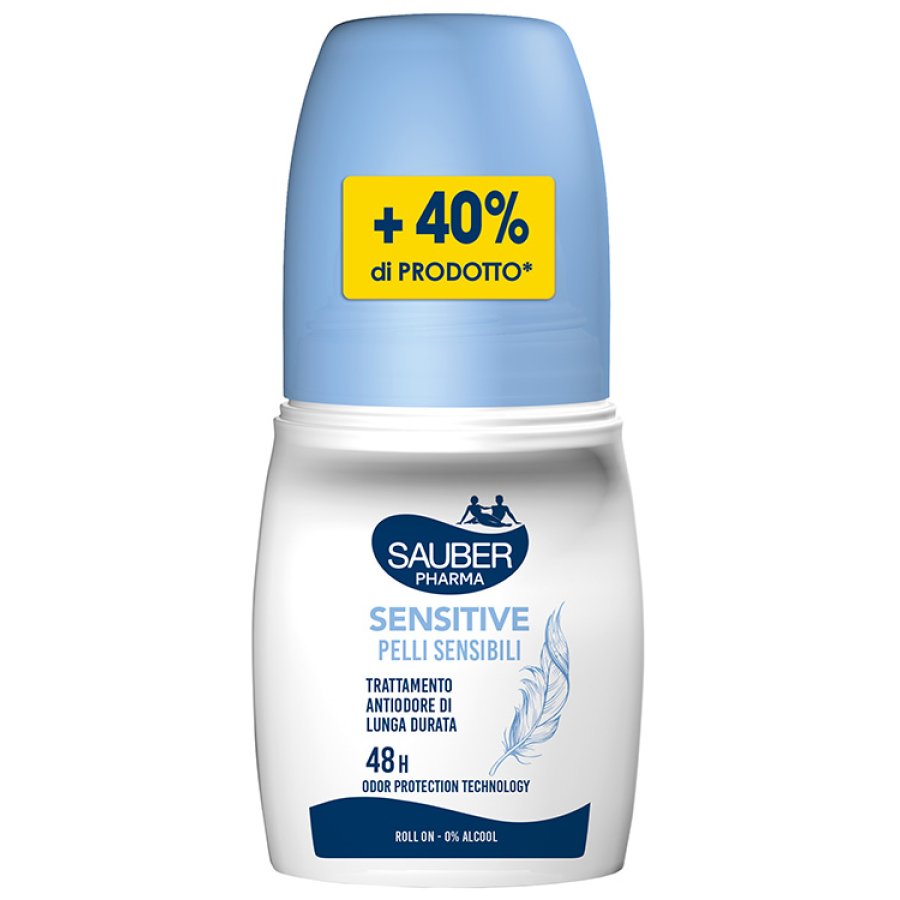 Sauber Deo 48H Sensitive Pelli Sensibili Roll On, 70 ml