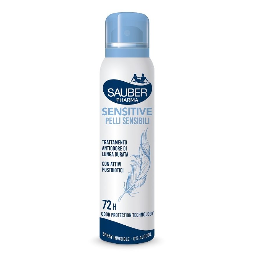 Sauber Pharma Sensitive Pelli Sensibili Deodorante Spray, 150 ml Sauber Pharma Sensitive Pelli Sensibili Deodorante Spray, 150 ml