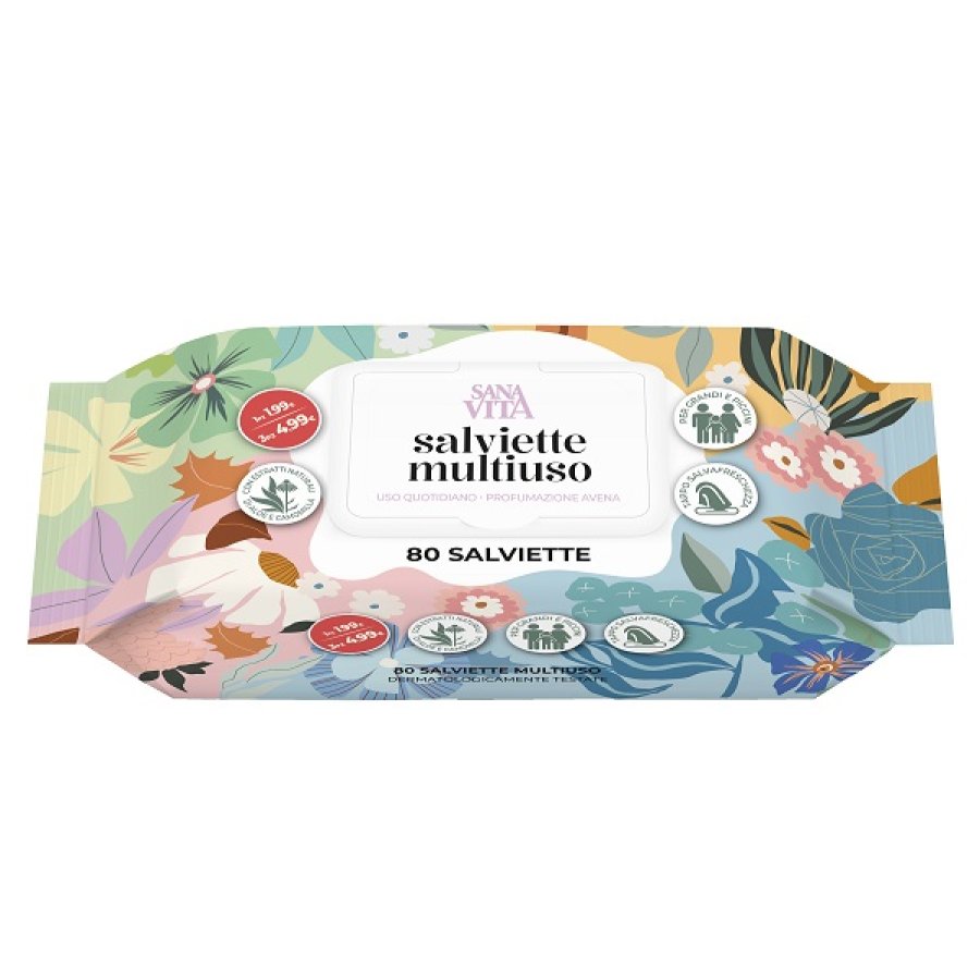 SANAVITA SALVIETTE MULTI 80PZ