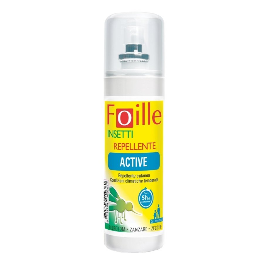 Foille Insetti Repellente Active Spray, 100 ml Foille Insetti Repellente Active Spray, 100 ml
