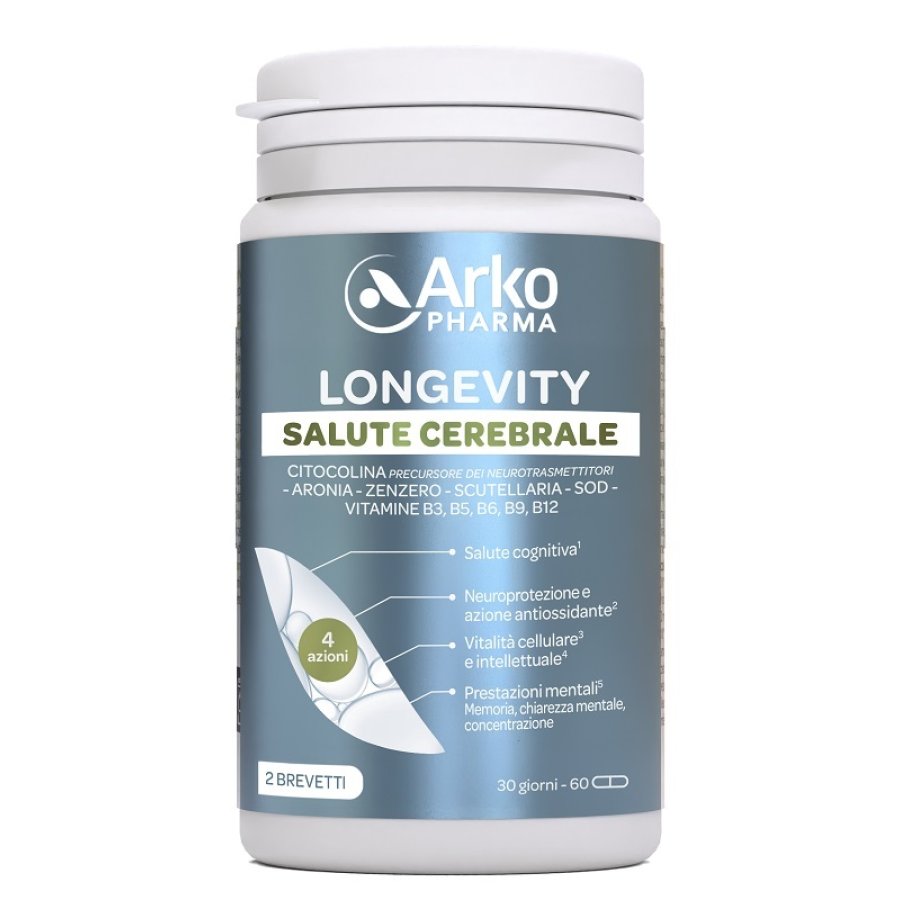 Arkopharma Longevity Salute Cerebrale, 60 Capsule Arkopharma Longevity Salute Cerebrale, 60 Capsule