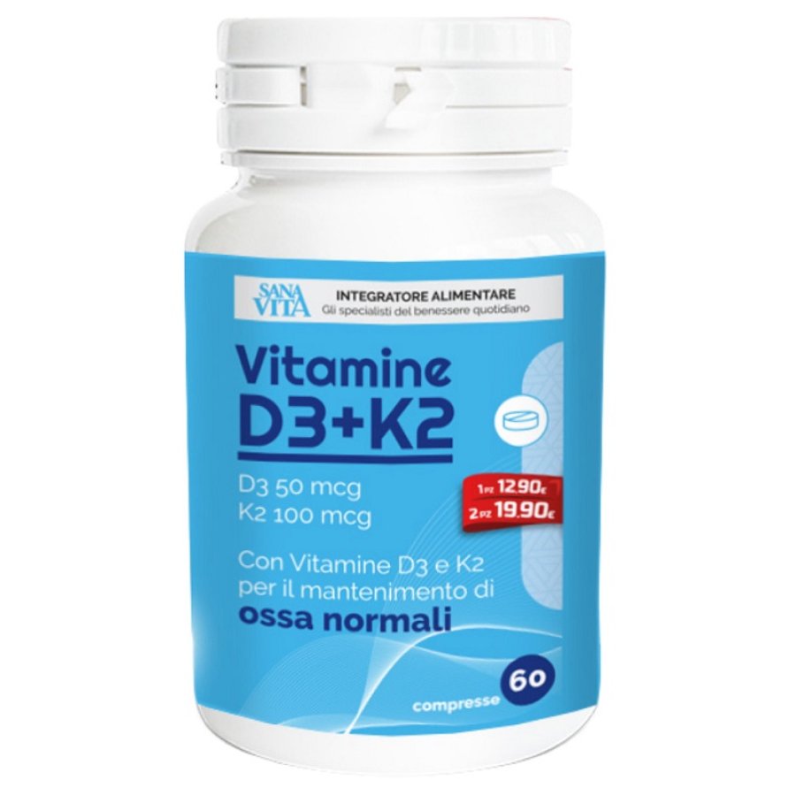 Sanavita Vitamina D3+k2 60cpr Sanavita Vitamina D3+k2 60cpr