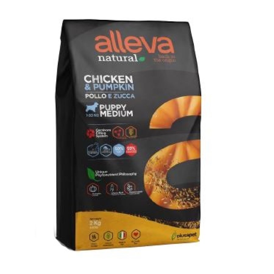 ALLEVA NATURAL DOG PUPPY CHICKEN AND PUMPKIN MEDIUM KG 0.800 - P00202