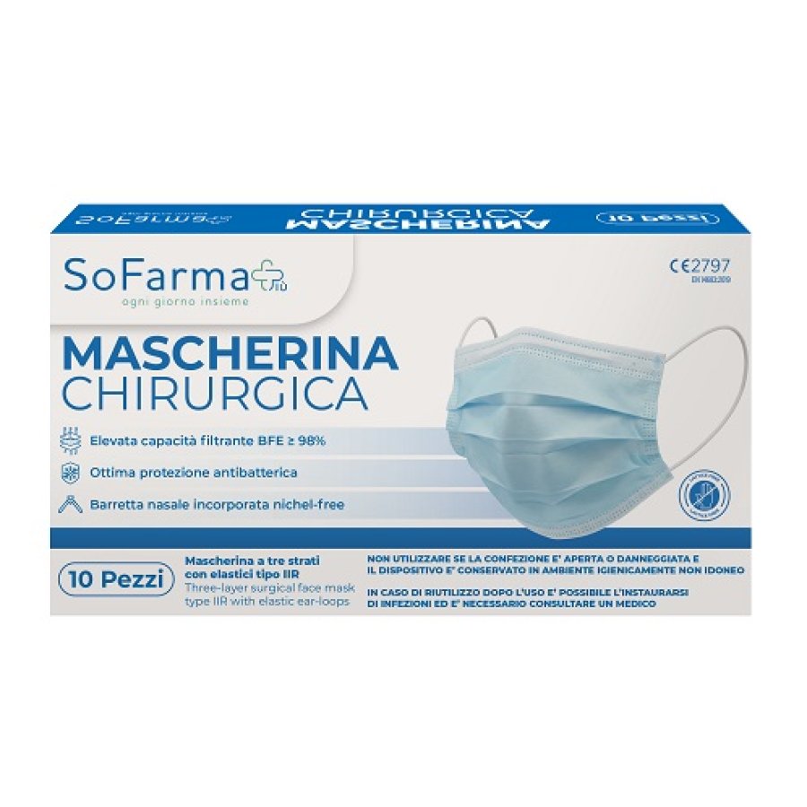MASCHERINA CHIR 10PZ SF+ MASCHERINA CHIR 10PZ SF+