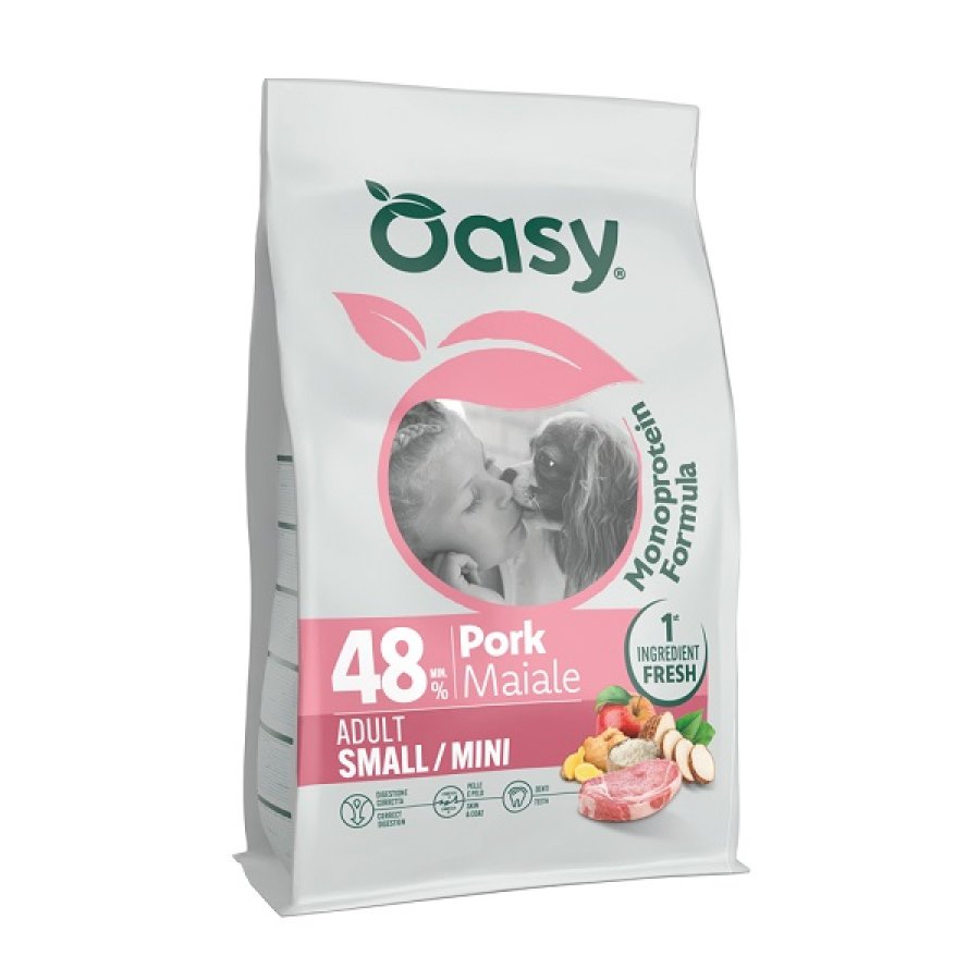 OASY CANE MONOPROTEIN SMALL/MINI ADULT MAIALE 800GR OASY CANE MONOPROTEIN SMALL/MINI ADULT MAIALE 800GR