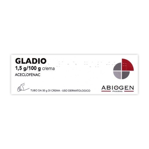 Abiogen Pharma - Gladio Crema 50g 1,5% per Trattamento Locale dei Dolori Muscolari e Articolari