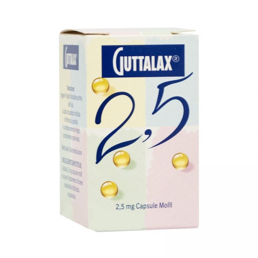 Guttalax 2.5mg 30 Capsule Molli - Trattamento della Stitichezza Occasionale