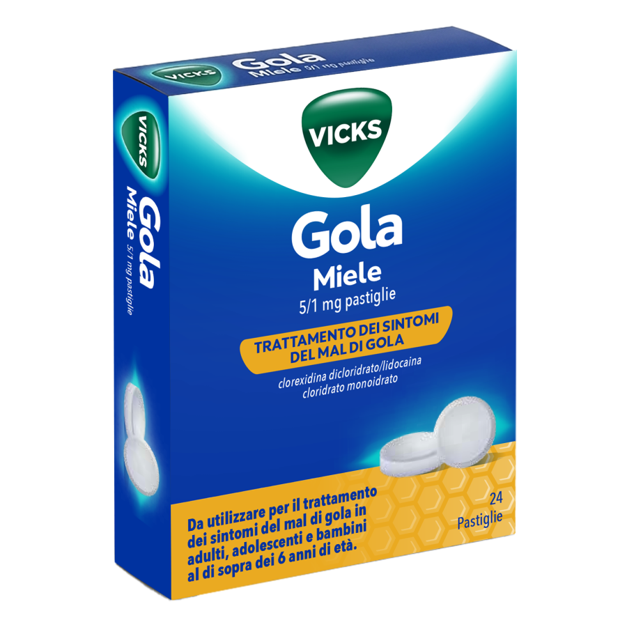 VICKS GOLA*24PAST 5+1MG MIELE