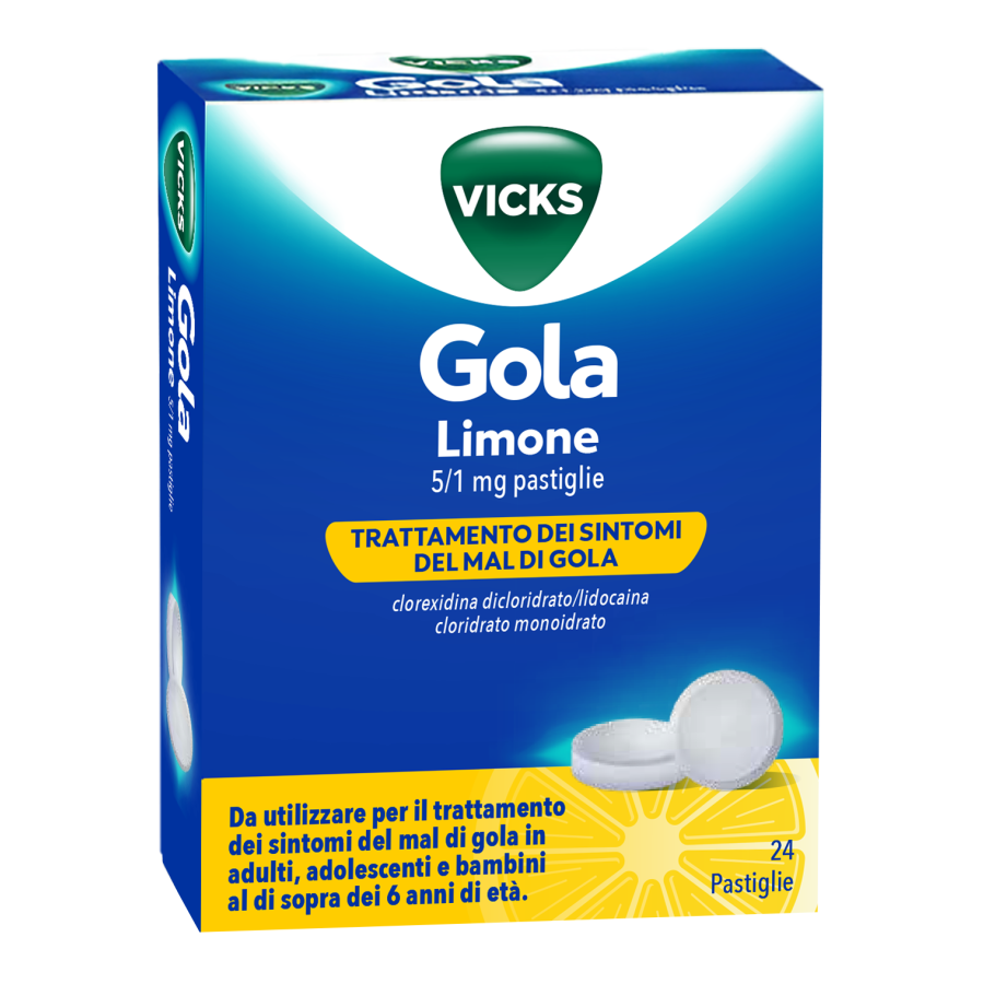 VICKS GOLA*24PAST 5+1MG LIMONE