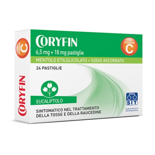 Coryfin C - 24 Pastiglie Gusto Eucalipto per un Raffreddore Rapido e Naturale
