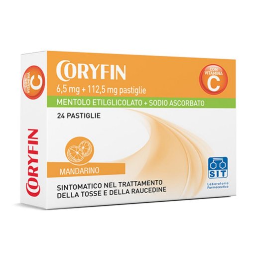 Coryfin C - 24 Pastiglie Gusto Mandarino per Tosse e Raffreddore