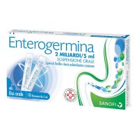 Sanofi Spa Enterogermina Sospensione Orale 10 Flaconcini da 5ml - Cura e Prevenzione del Dismicrobismo Intestinale