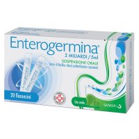 Enterogermina 2 Miliardi Sospensione Orale 20 Flaconcini da 5ml - Integratore Probiotico per il Benessere Intestinale