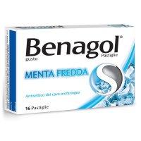 Benagol - 16 Pastiglie Gusto Menta Fredda, Lenitivo per la Gola