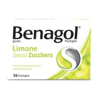 Benagol - 36 Pastiglie Gusto Limone Senza Zucchero, Integratore per il Benessere della Gola