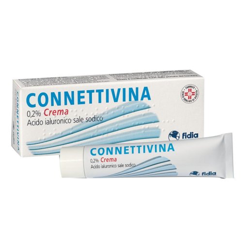 Connettivina Crema 0,2% con Acido Ialuronico e Sale Sodico 15g - Trattamento Ferite e Abrasioni