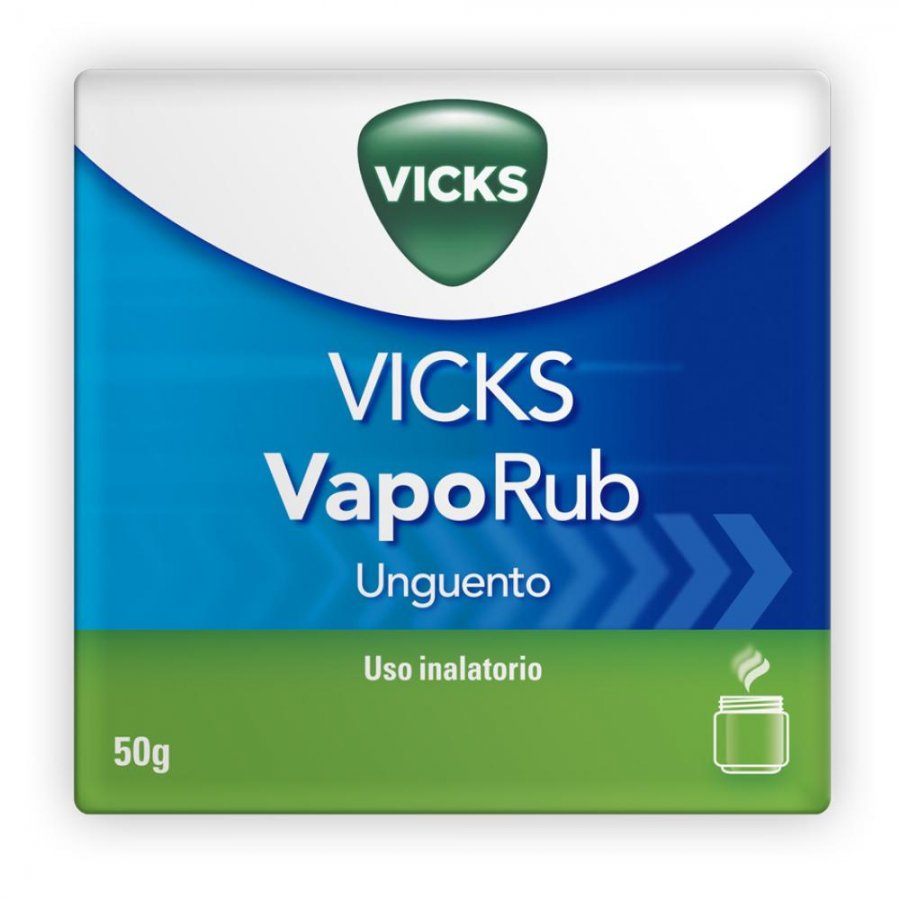 Vicks VapoRub - Unguento 50g, Rimedio per il Raffreddore e il Mal di Gola