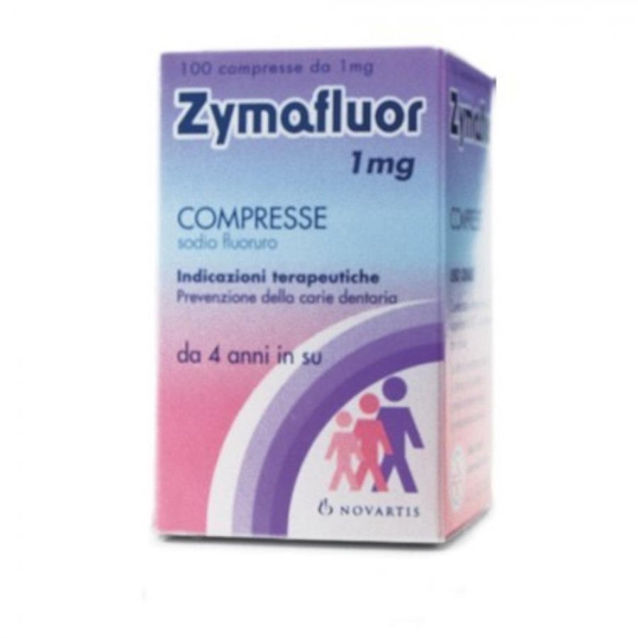  Meda Pharma Zymafluor 1 mg - prevenzione della carie dentaria 100 compresse