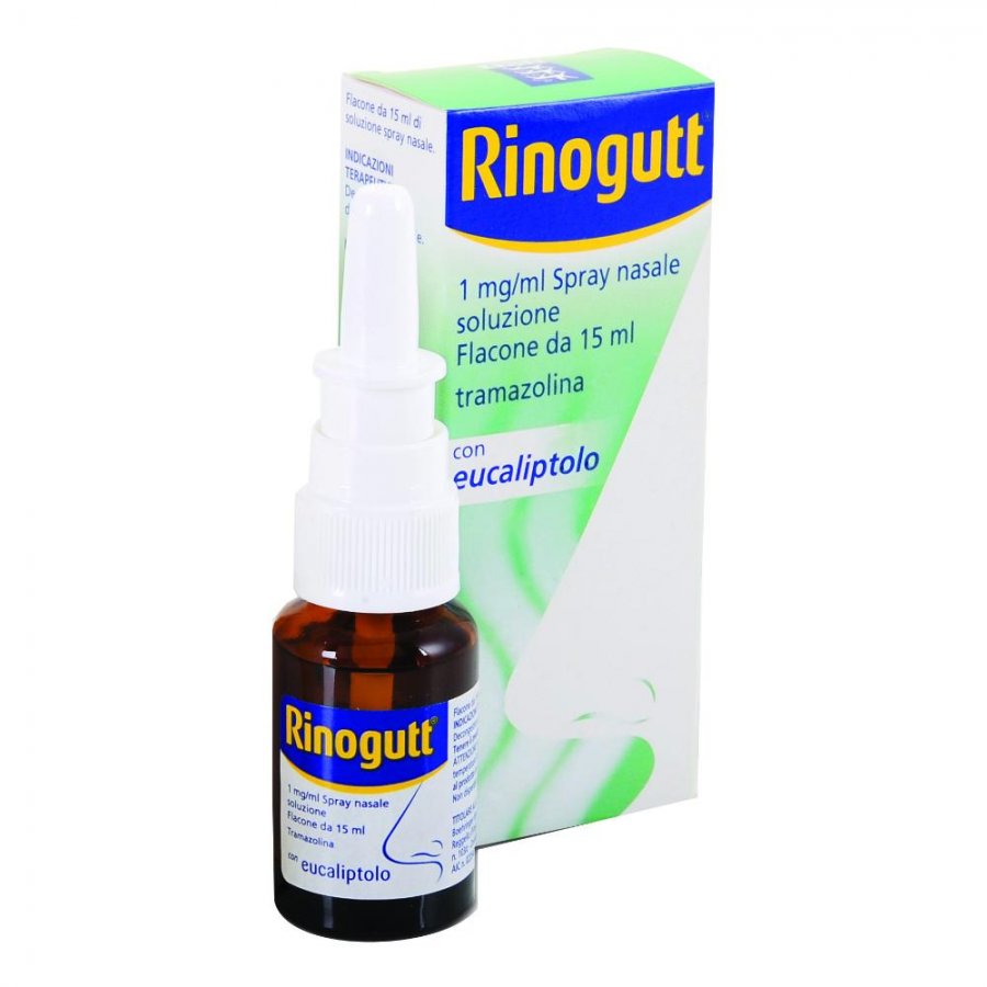 Rinogutt 1 Mg/Ml Spray Nasale con Eucaliptolo - Flacone da 10 ml per il Benessere Nasale