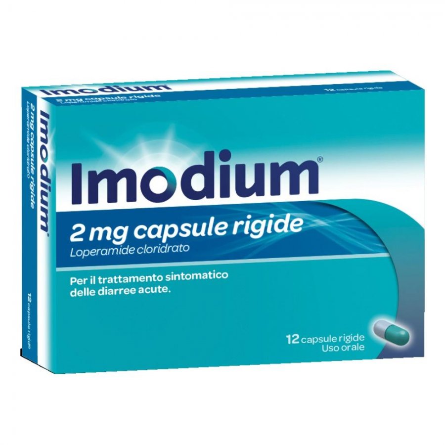 Imodium 12 Capsule Rigide - Antidiarroico per Diarrea Acuta