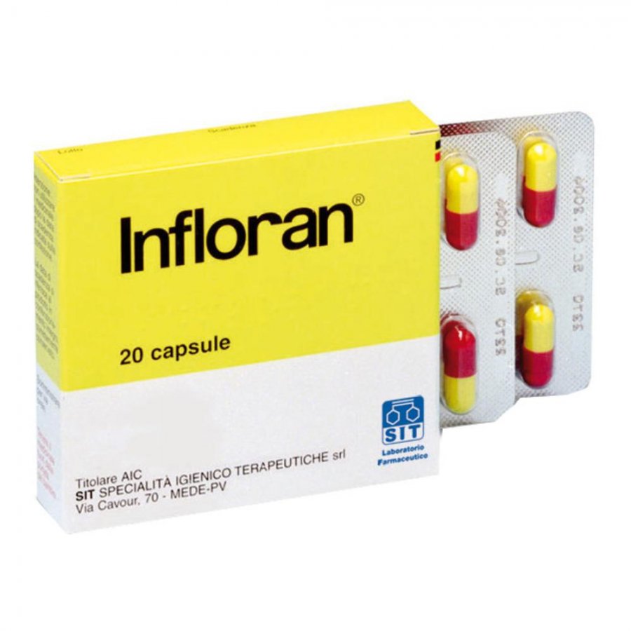 Infloran - Prevenzione sindromi gastrointestinali 250 mg 20 Capsule 