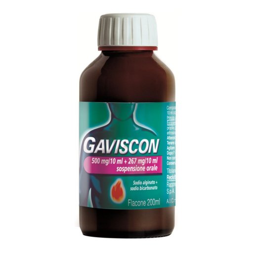Gaviscon 500+267mg/10ml Sospensione Orale Aroma Finocchio - Trattamento del Bruciore di Stomaco