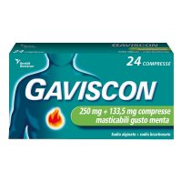Gaviscon - 24 Compresse Gusto Menta 250+133,5mg