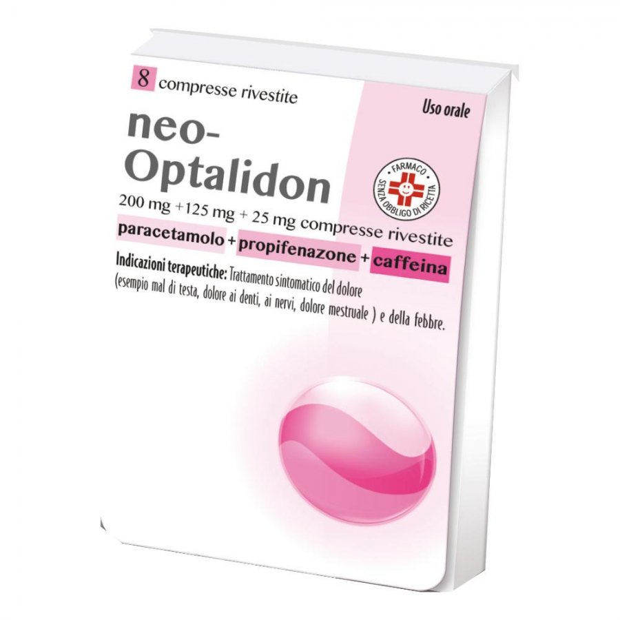 Neo-optalidon 8 Compresse Rivestite - Analgesico e Antipiretico per il Trattamento del Dolore e della Febbre
