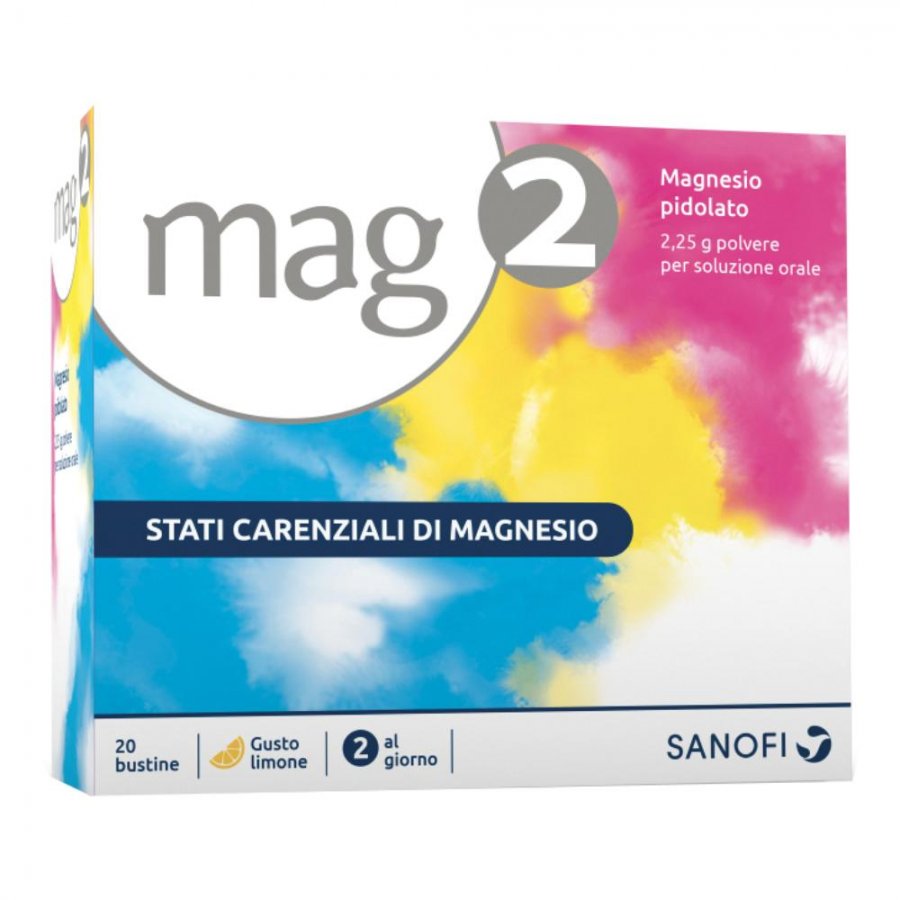 Mag 2 Integratore Alimentare Magnesio - 20 Buste 2,25g