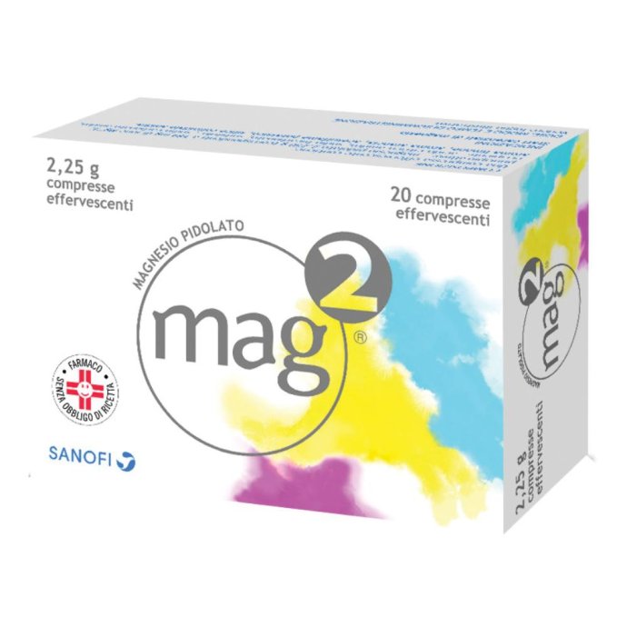 Mag 2 20 Compresse Effervescenti 2,25g - Supplemento Minerale di Magnesio Pidolato