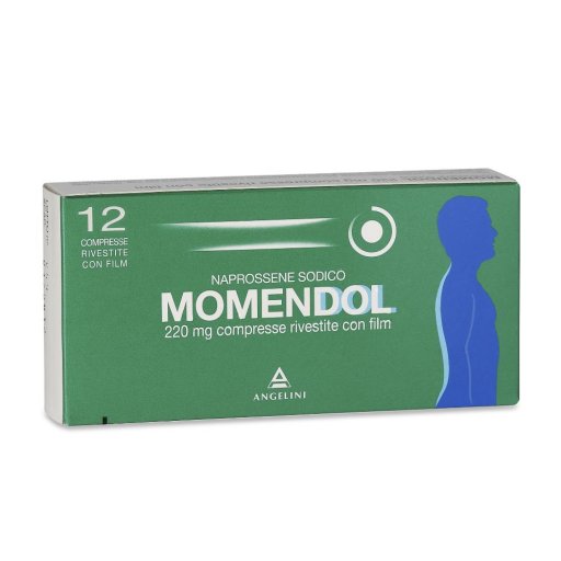 Momendol 12 compresse da 220mg - Analgesico Antinfiammatorio - Trattamento per il mal di testa da cervicale