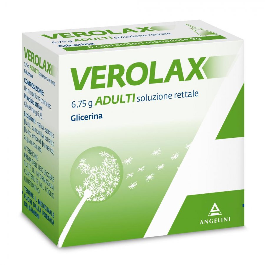 Verolax Adulti 6 Microclismi - Lassativo Efficace per il Benessere Intestinale - Integratore di Qualità