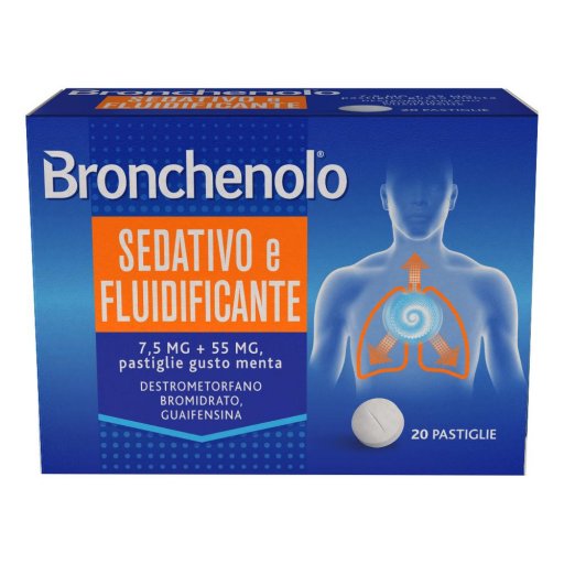 Bronchenolo, Sedativo e Fluidificante, 20 Pastiglie 