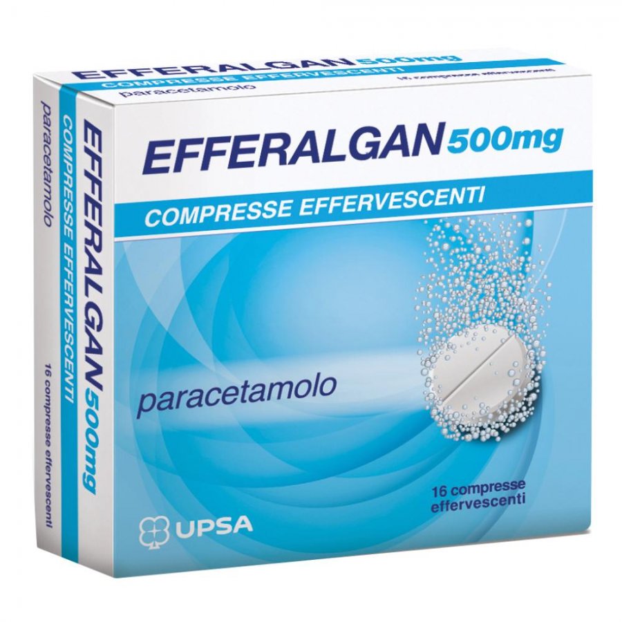 Efferalgan 16 Compresse Effervescenti 500mg - Paracetamolo per Sollievo Rapido e Gustoso