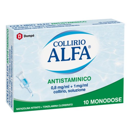 Collirio Alfa Antistaminico 10 Monodose - Soluzione Oftalmica per Allergie Occhi