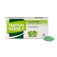Angelini Tantum Verde P 20 Pastiglie 3mg Menta - Sollievo Duraturo alla Gola Infiammata