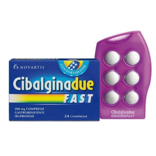 Cibalgina Due Fast 24 Compresse 200mg - Ibuprofene per il Trattamento del Dolore e Febbre