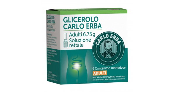 Carlo Erba - Glicerolo Adulti 6cont. rettali soluzione monodose 6,67 g