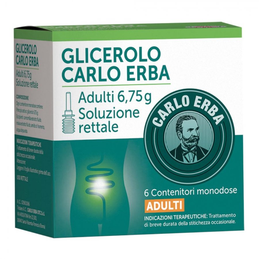 Carlo Erba - Glicerolo Adulti 6cont. rettali soluzione monodose 6,67 g